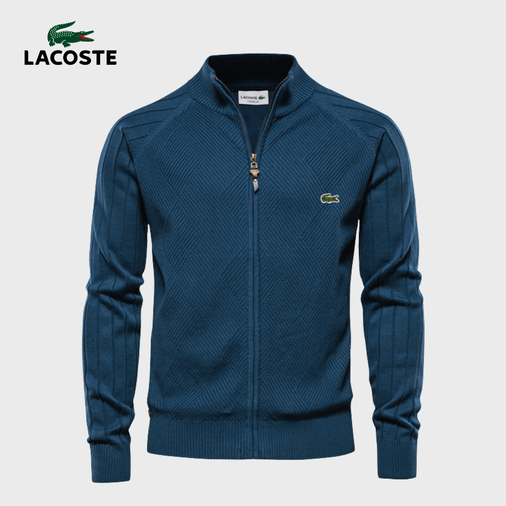 Men's Textured Zip-Up Sweater