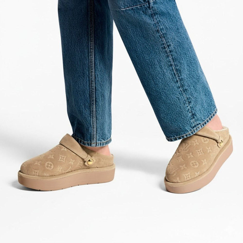 Aspen Platform Clog & Monogram Belt Bag