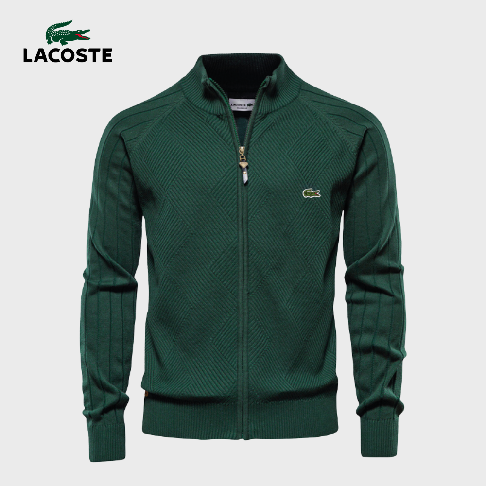 Men's Textured Zip-Up Sweater