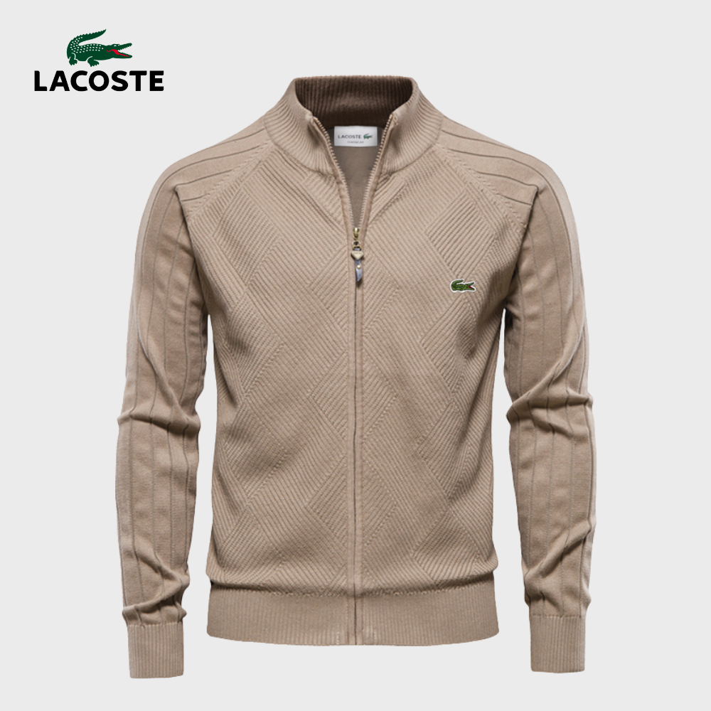 Men's Textured Zip-Up Sweater