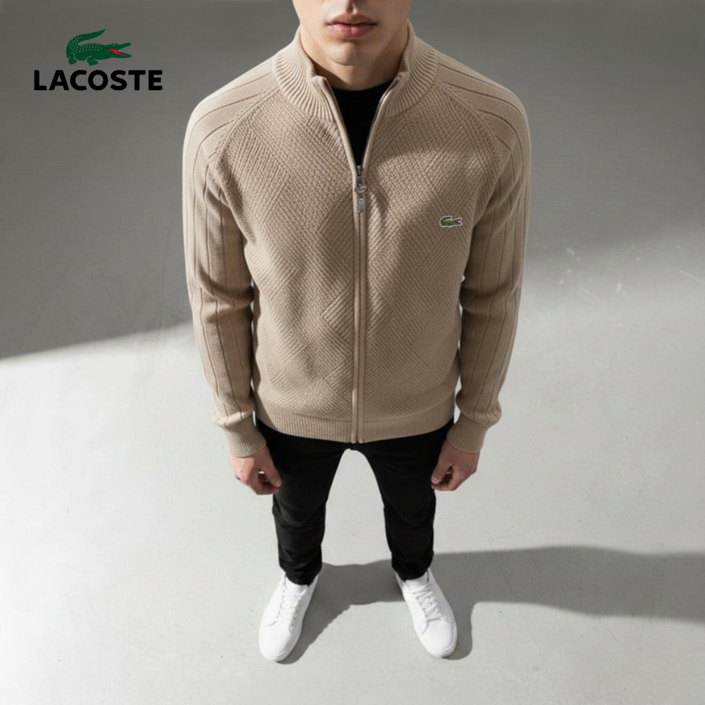 Men's Textured Zip-Up Sweater