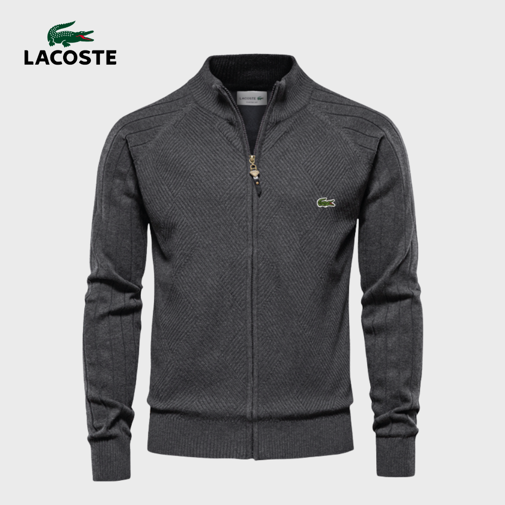 Men's Textured Zip-Up Sweater